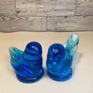 Blue Bird of Happiness Set of 2 created and singed by Leo Ward